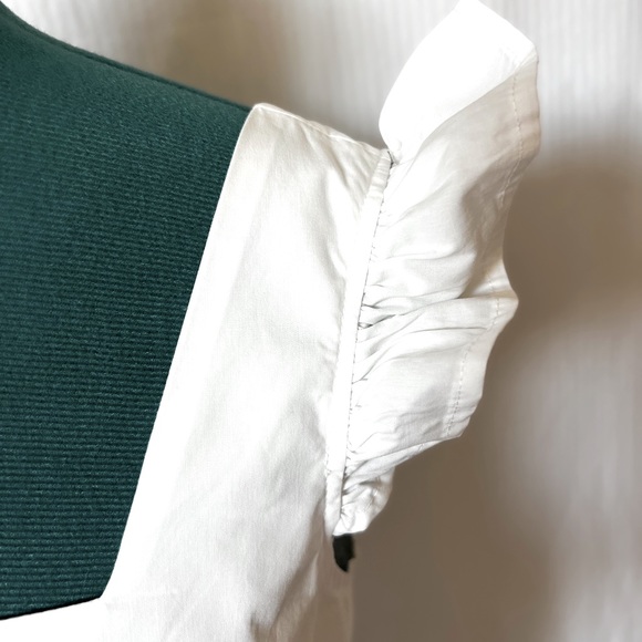 Compania Fantastica White Mini Tiered Poplin Dress with Pockets Size M - Picture 8 of 12